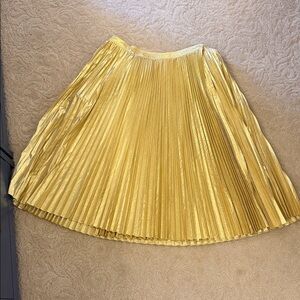 Gold Pleated Wrap Skirt